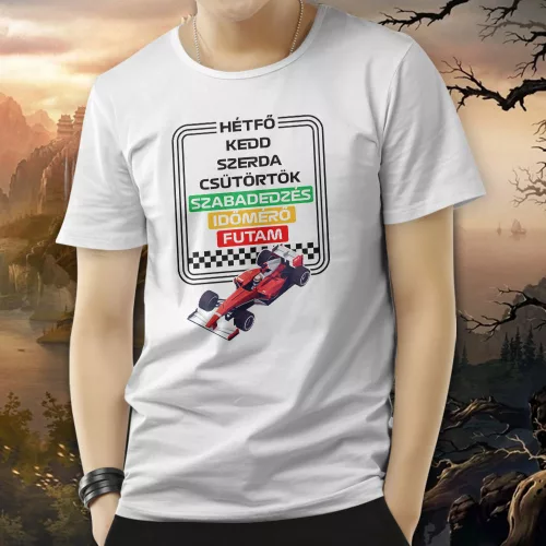 Autóverseny_póló_Humoros_autós_ajándék