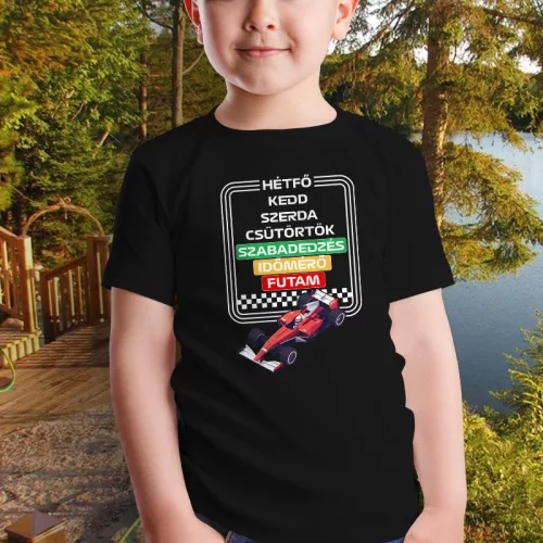 Autóverseny_gyerek_póló_Humoros_autós_ajándék