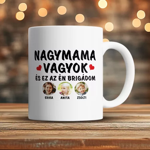 Nagymama_brigádja_bögre_Fotóval_és_névvel