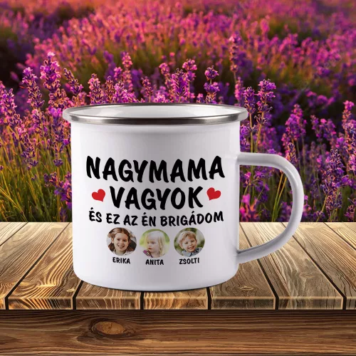 Nagymama_brigádja_bögre_Fotóval_és_névvel