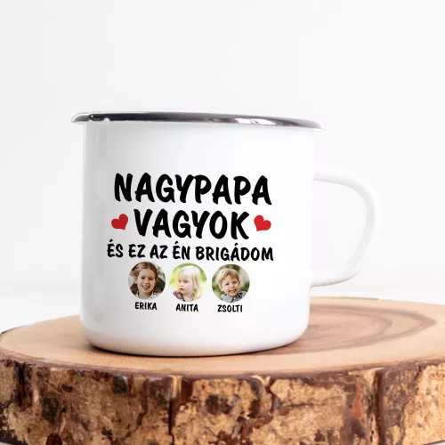 Nagypapa_brigádja_bögre_Fotóval_és_névvel