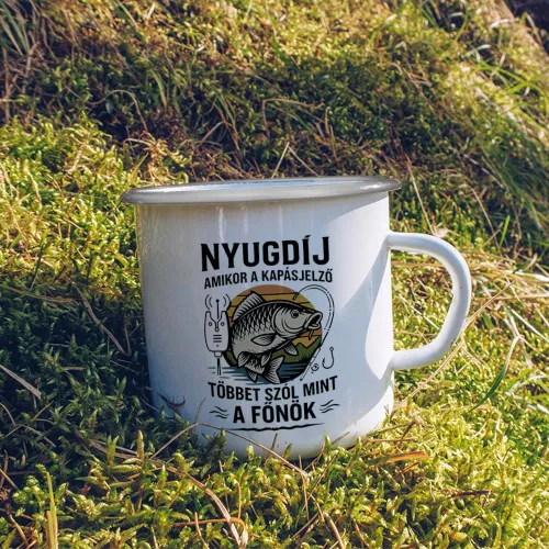 Nyugdíjas pecás bögre - Kapásjelző több szól