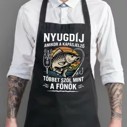 Nyugdíjas pecás kötény - Kapásjelző több szól