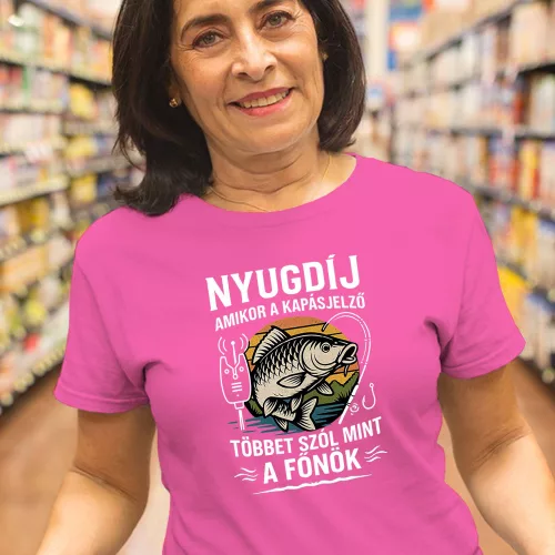 Nyugdíjas_kapásjelző_női_póló_Horgász_ajándék