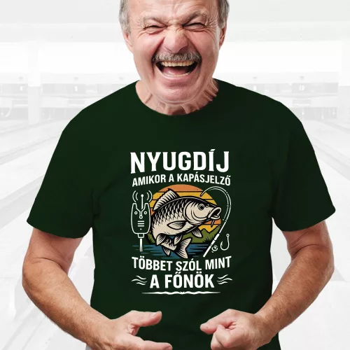 Nyugdíjas_kapásjelző_póló_Horgász_ajándék