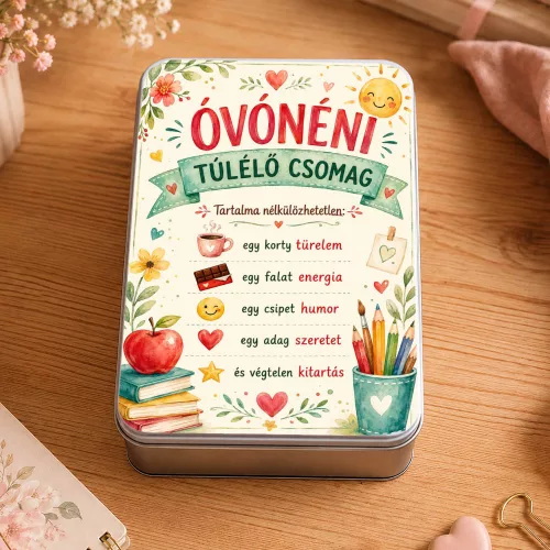 Fémdoboz óvónéninek- Túlélő csomag