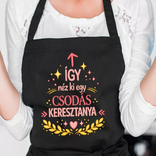 Keresztanyás kötény - Csodás Keresztanya