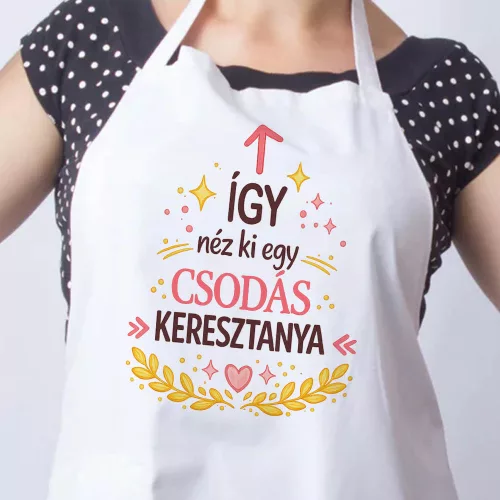Keresztanyás kötény - Csodás Keresztanya