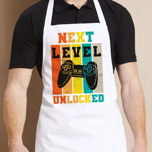 Next_Level_kötény_Születésnapi_gamer_ajándék