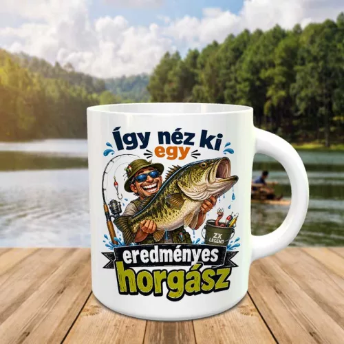 Horgász_bögre_Így_néz_ki_egy_eredményes_horgász