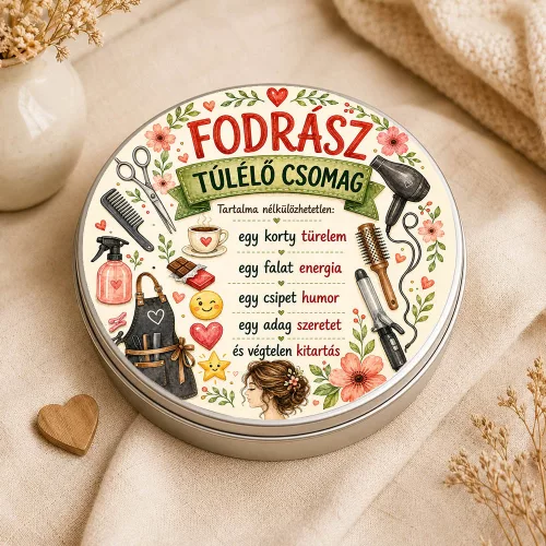 Fodrásznak_fémdoboz_Túlélő_csomag