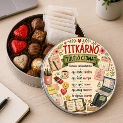 Titkárnőnek_fémdoboz_Túlélő_csomag