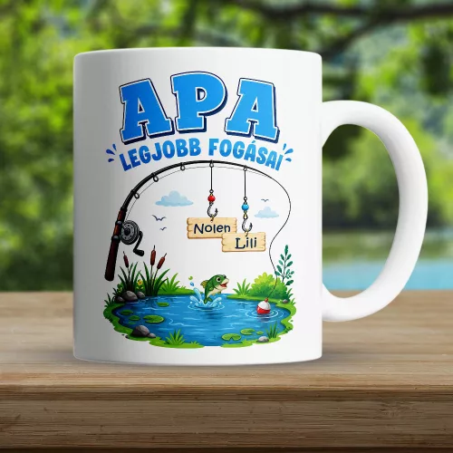 Apa_legjobb_fogásai_bögre_Gyerekek_neveivel