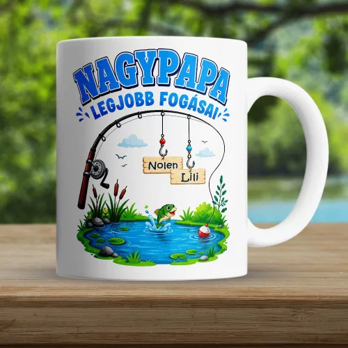 Nagypapa_legjobb_fogásai_bögre_Unokák_neveivel