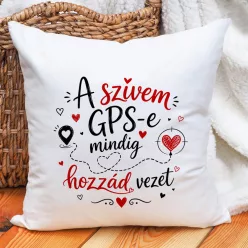 Szerelmes párna - A szívem GPS-e hozzád vezet