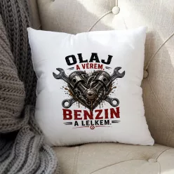 Autós párna - Olaj a vérem, benzin a lelkem