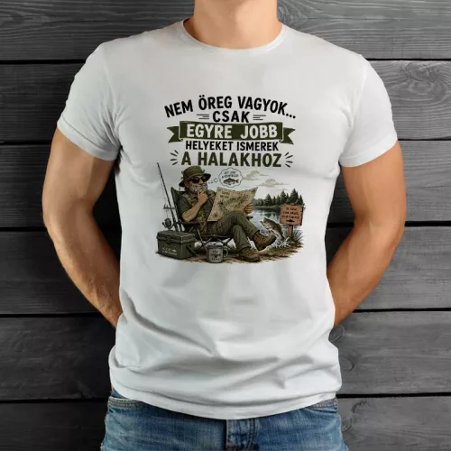 Férfi_horgász_póló_Nem_öreg_vagyok