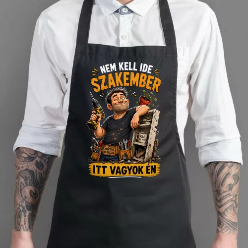 Barkácsoló_ajándék_kötény_Nem_kell_ide_szakember