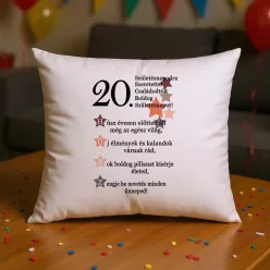 20. születésnapodra szeretettel párna
