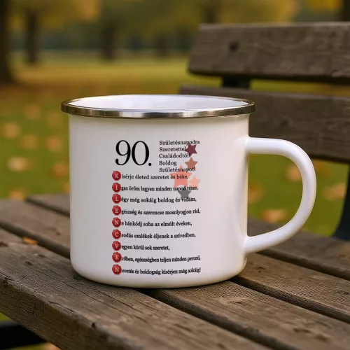 90. születésnapodra szeretettel bögre