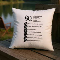 80. születésnapodra szeretettel horgász párna