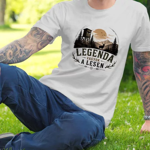 Legenda_vagyok_a_lesen_póló_Vadász_ajándék