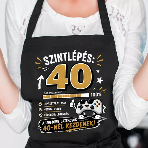Szülinapi_gamer_kötény_Szintlépés