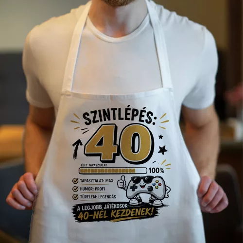 Szülinapi_gamer_kötény_Szintlépés