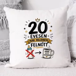 Vicces szülinapos párna - Kávé az új szupererőm