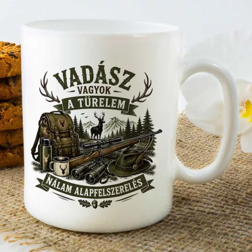 A_türelem_alapfelszerelés_bögre_Vadász_ajándék