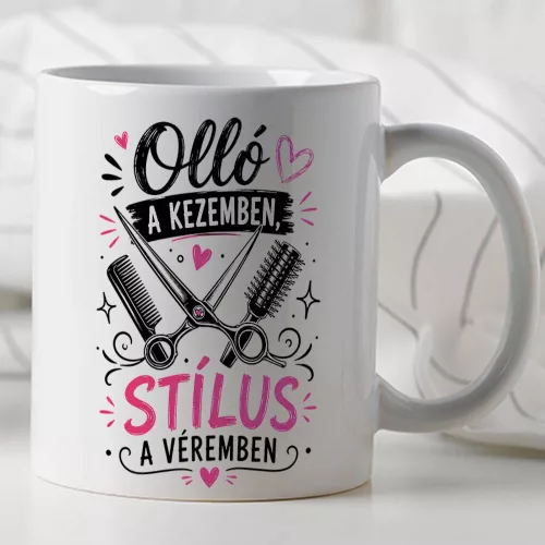 Fodrász_ajándék_bögre_Olló_a_kezemben