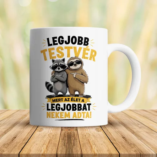 Legjobb_Testvér_Bögre_Vicces_Ajándék