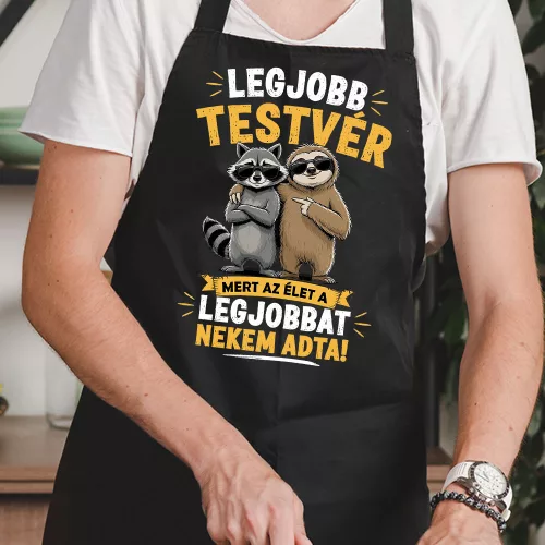 Legjobb_Testvér_Kötény_Vicces_Ajándék