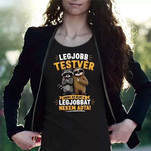 Legjobb_Testvér_Női_Póló_Vicces_Ajándék