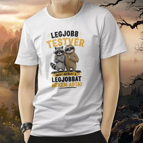 Legjobb_Testvér_Póló_Vicces_Ajándék