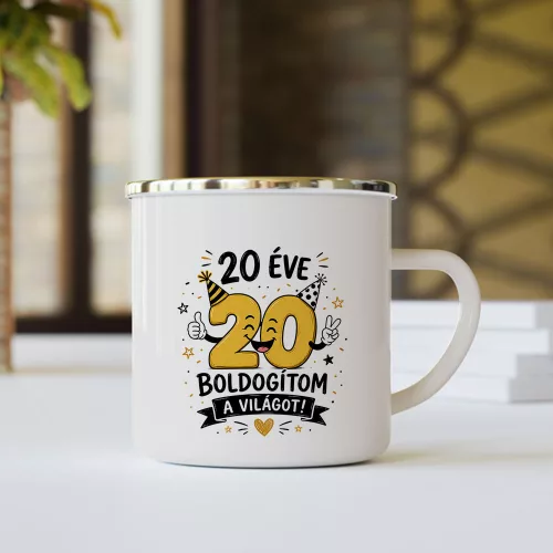 Szülinapos bögre - 20 éve boldogítom a világot