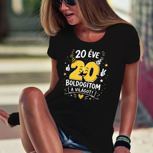 20._Szülinapi_Női_Póló_Vicces_Ajándék