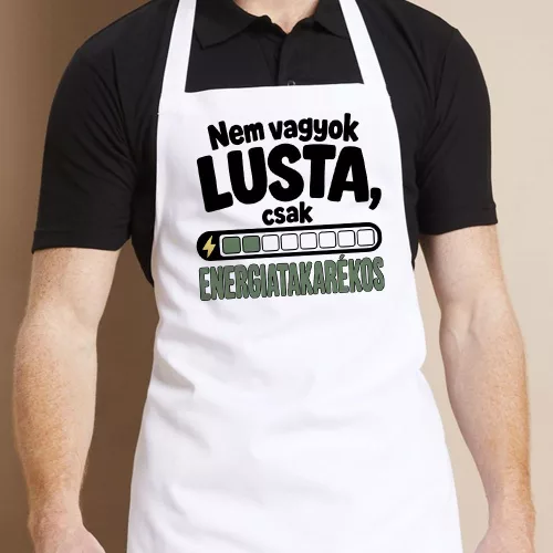 Energiatakarékos_ajándék_kötény_Nem_vagyok_lusta