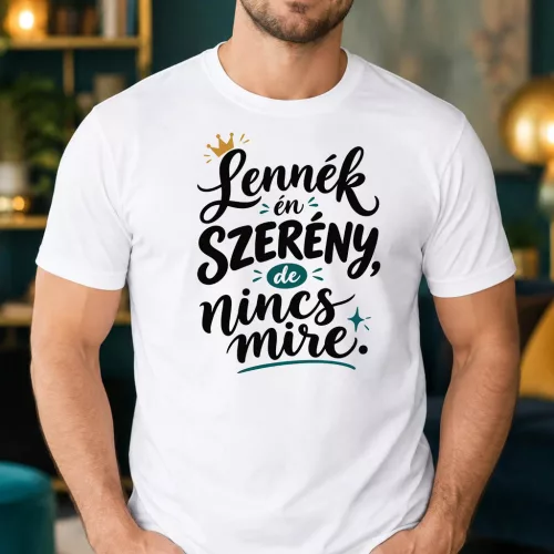 Önironikus_férfi_póló_Lennék_én_szerény