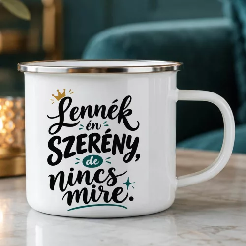 Önironikus_ajándék_bögre_Lennék_én_szerény