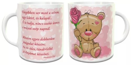Ajándék_anyák_napjára_Macis_bögre_verssel_