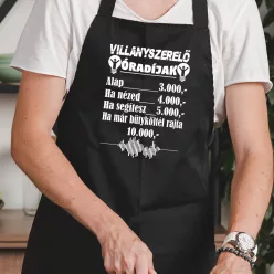 Szakmás_kötény_Villanyszerelési_óradíjak_