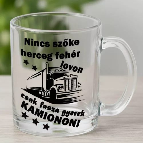 Nincs_szőke_herceg_Kamionos_mintás_bögre_