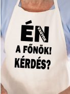 Humoros feliratos kötény_Én vagyok a főnök