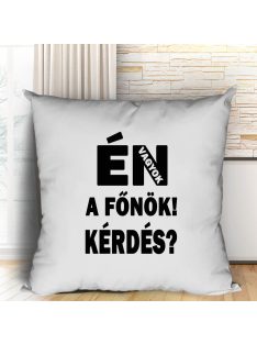 Humoros feliratos párna_Én vagyok a főnök