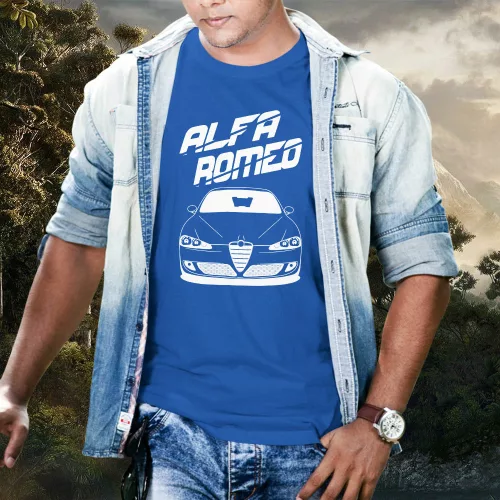 Autós_póló_Alfa_Romeo_feliratos_póló_