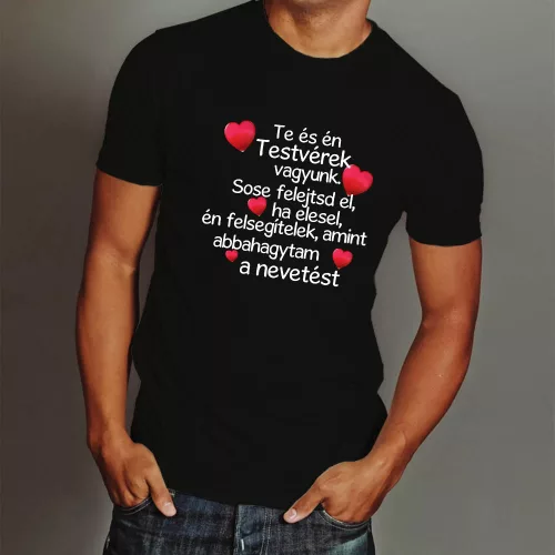 Ajándék_testvérnek_Testvérek_vagyunk_póló_