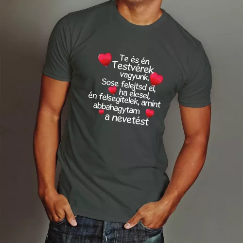 Ajándék_testvérnek_Testvérek_vagyunk_póló_