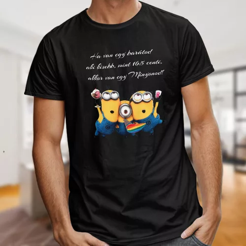 Vicces_ajándék_barátoknak_Minyon_póló_
