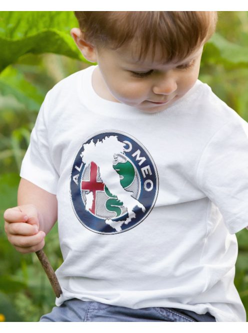 Autós pólók_Alfa Romeo gyerek póló-logó 